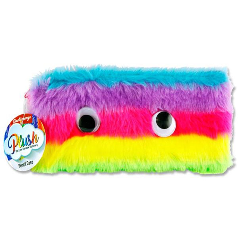 Emotionery Plush Pencil Case - Rainbow with Eyes