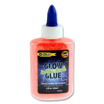 stik-ie-glow-in-the-dark-glitter-glue-89ml-electrifying-pink|Stationery Superstore