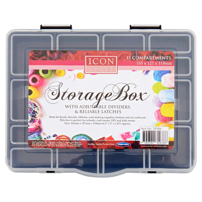 Icon 15 Compartment Storage Box - Black