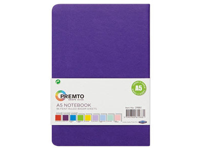 Premto A5 PU Leather Hardcover Notebook - 192 Pages -Grape Juice Purple