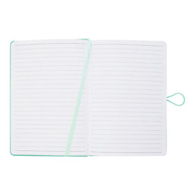 Premto Pastel A5 PU Leather Hardcover Notebook with Elastic Closure - 192 Pages - Mint Magic Green