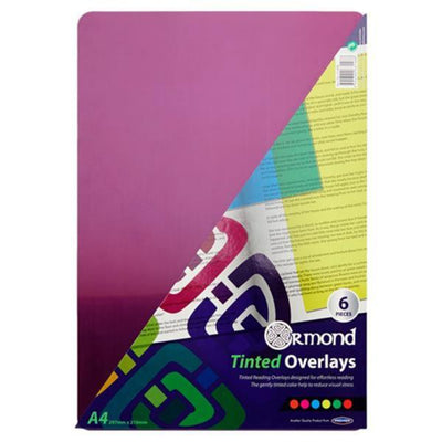 Ormond A4 Visual Memory Aid Tinted Overlays - Set of 6