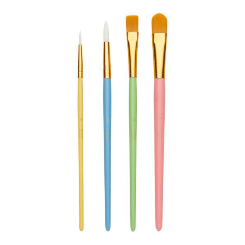 Icon Nylon Paint Brushes - Round - Pack of 4