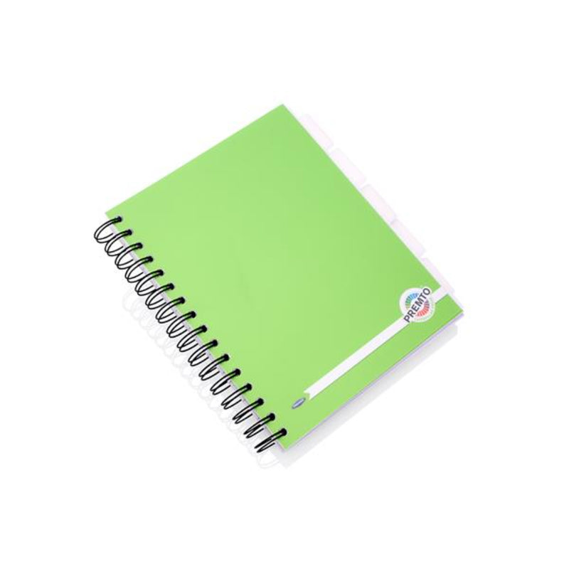 Premto A5 5 Subject Project Book - 250 Pages - Caterpillar Green