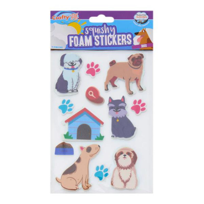 Crafty Bitz Squishy Foam Stickers - Dogs 1- Pack of 11