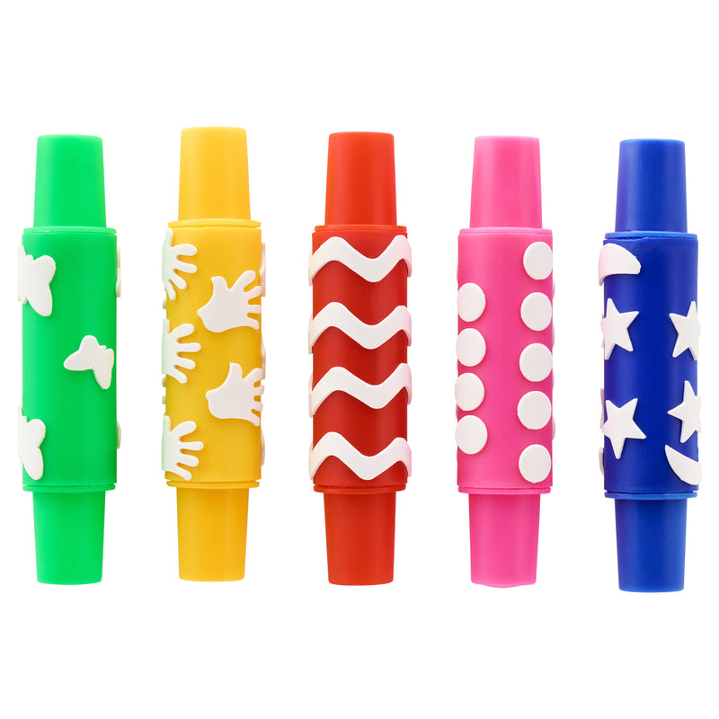 World of Colour Patterned Rolling Pins - Pack of 5