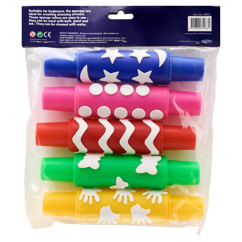 World of Colour Patterned Rolling Pins - Pack of 5