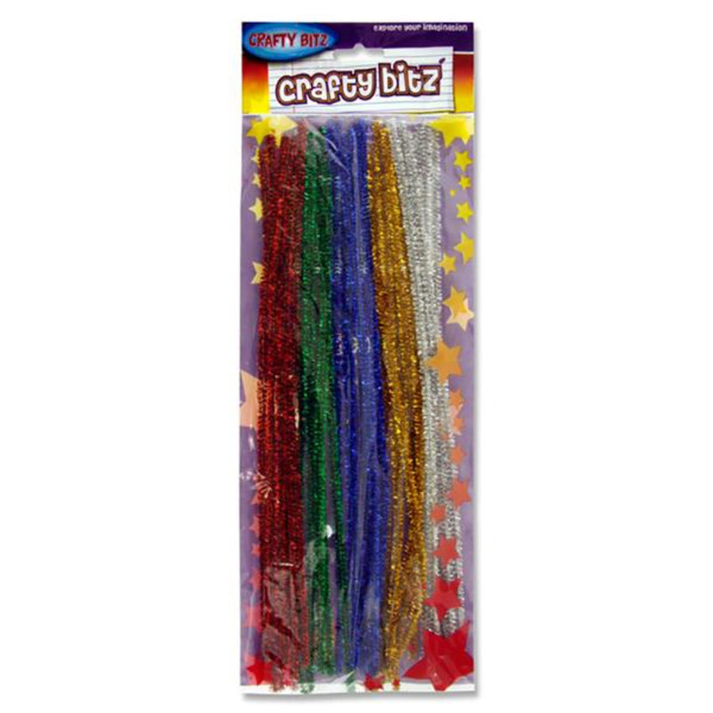 Crafty Bitz 12 Pipe Cleaners - Glitter - Pack of 30