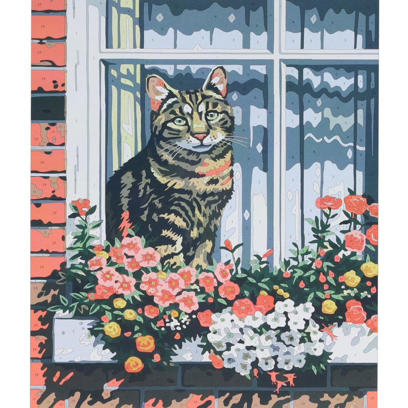 Icon Paint By Numbers Canvas - 300x250mm - Cat at Window
