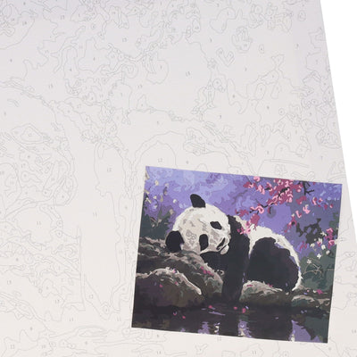 Icon Paint By Numbers Canvas - 300x250mm- Sleepy Panda