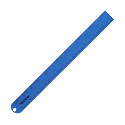 Premto S1 Aluminium Ruler 30cm - Printer Blue