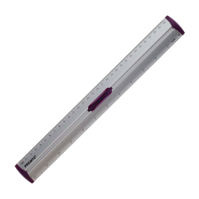 Premto S1 Aluminum Ruler With Grip 30cm - Grape Juice