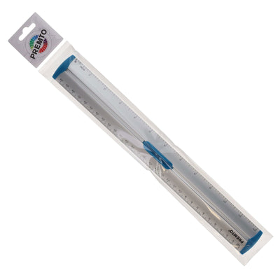 Premto S1 Aluminum Ruler With Grip 30cm - Printer Blue