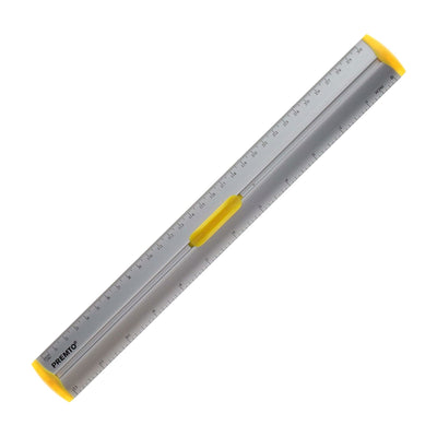 Premto S1 Aluminum Ruler With Grip 30cm - Sunshine Yellow