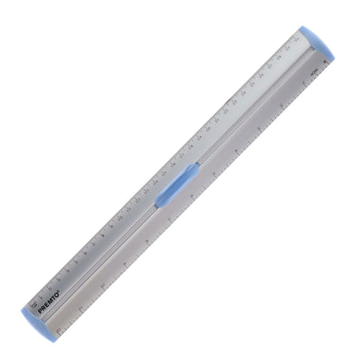 Premto Pastel Aluminum Ruler With Grip 30cm - Cornflower Blue