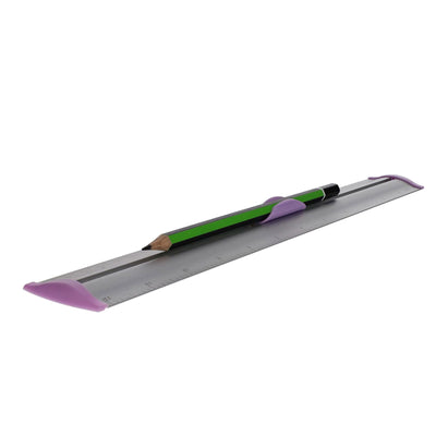 Premto Pastel Aluminum Ruler With Grip 30cm - Papaya