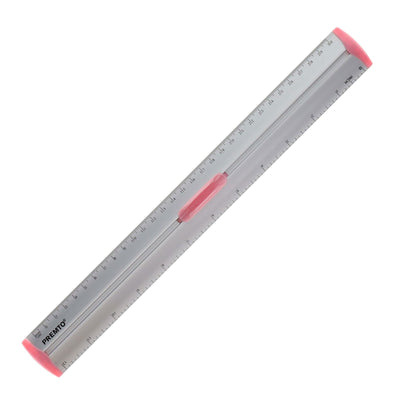 Premto Pastel Aluminum Ruler With Grip 30cm - Pink Sherbet