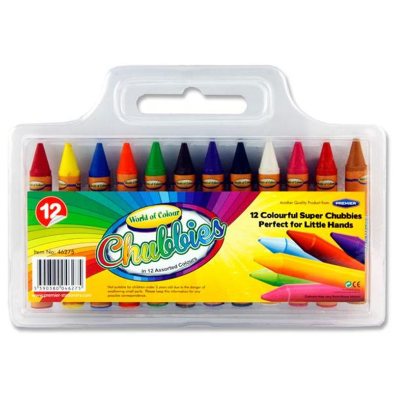 World of Colour Jumbo Chubbies Crayons - Pack of 12