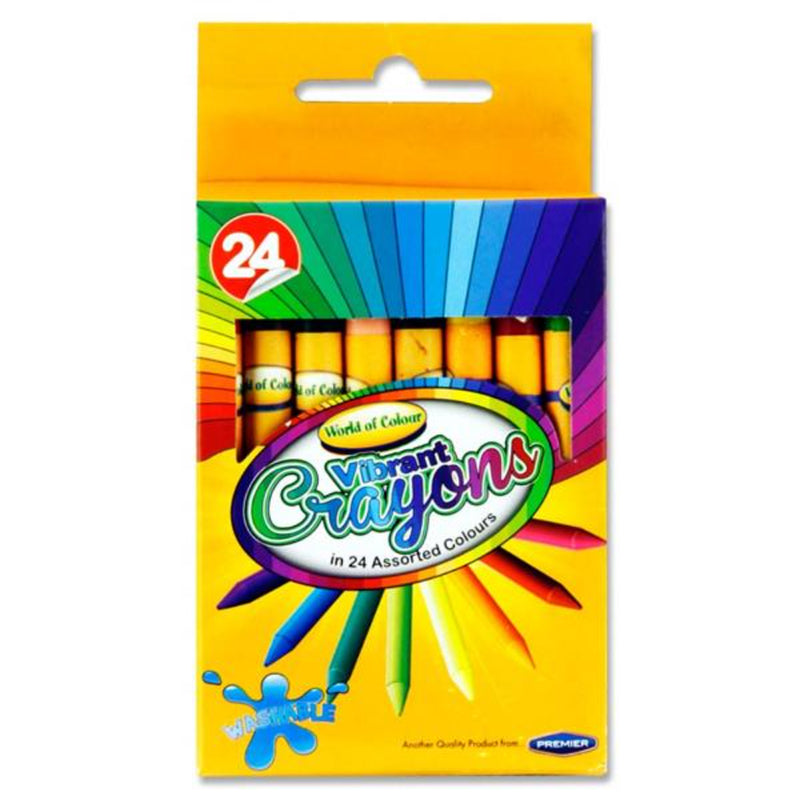 World of Colour Wax Crayons - Pack of 24