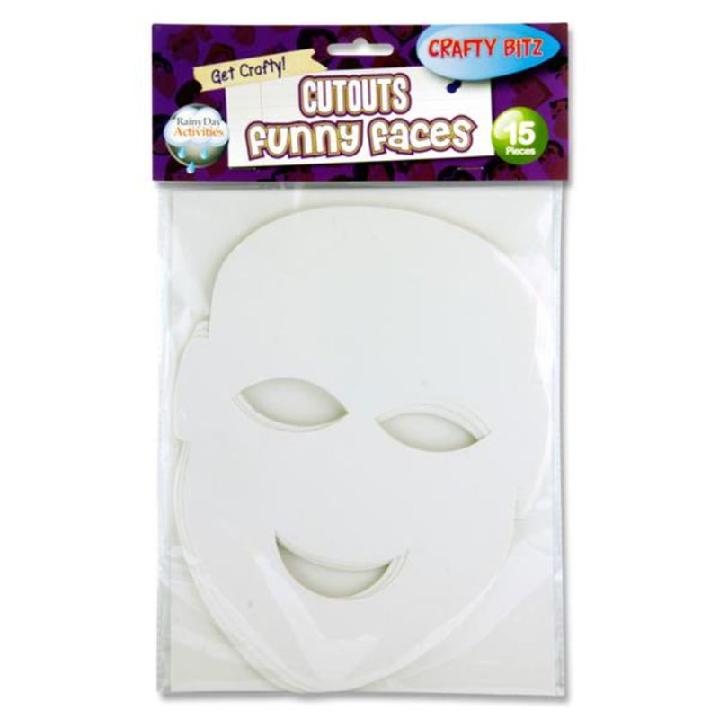 Crafty Bitz Cutouts - Funny Faces - Pack of 15