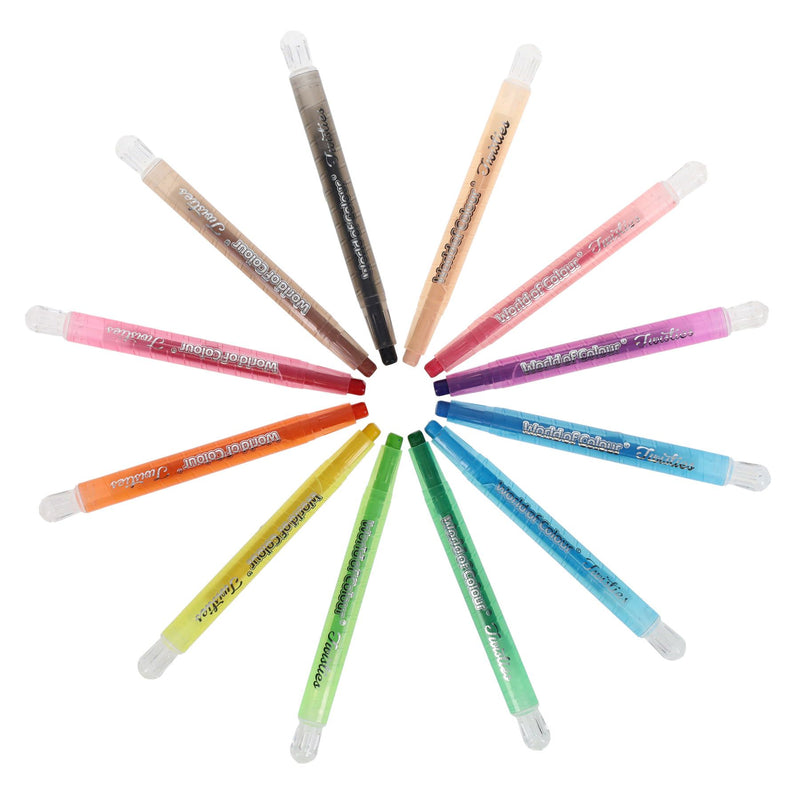 World of Colour Mini Twisties Crayons - Pack of 12