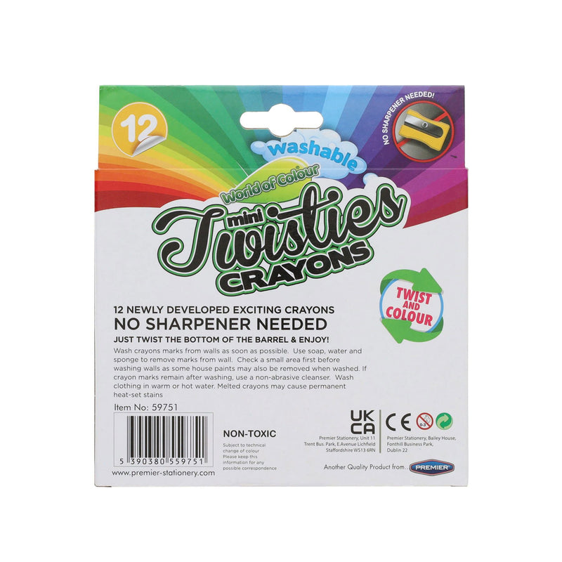 World of Colour Mini Twisties Crayons - Pack of 12