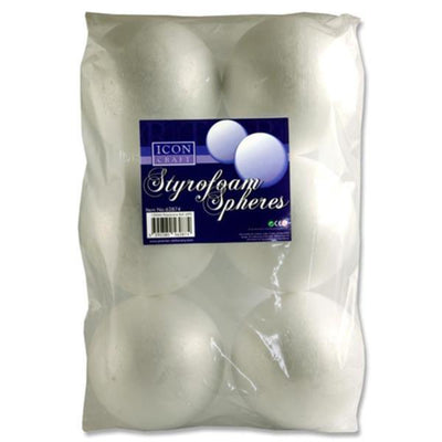 Icon Styrofoam Spheres - 120mm - Pack of 6