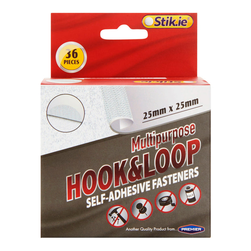 Stik-ie Roll of 36 Pairs Hook & Loop Pads - 25mm