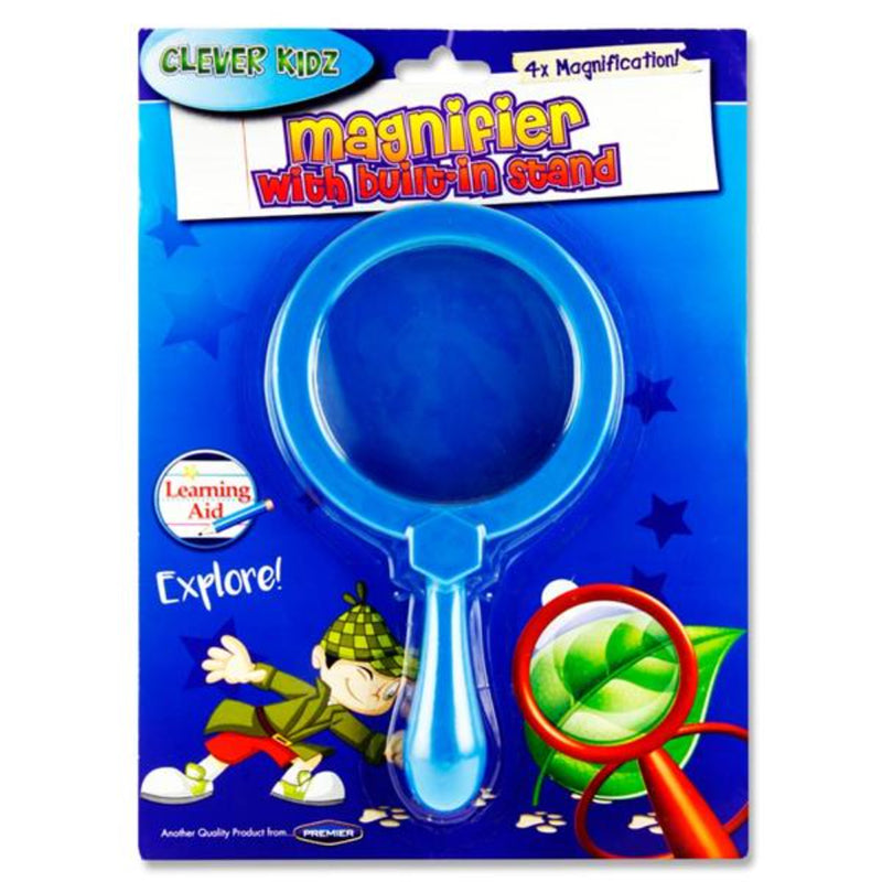 Clever Kidz Jumbo 4x Magnifier with Built-in Stand