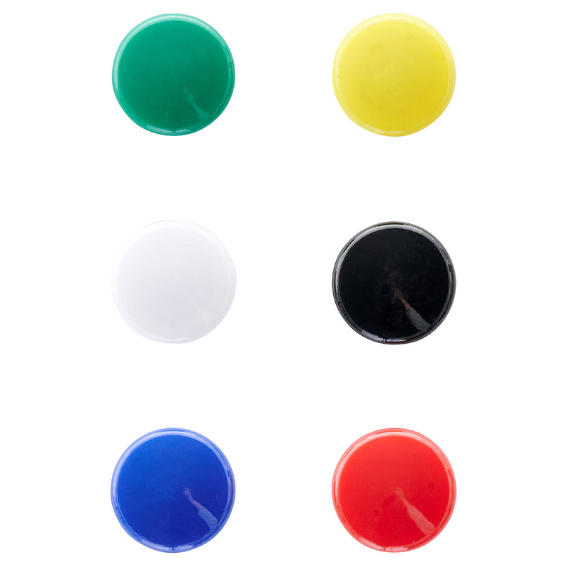 Premier Office 33mm Magnet Memo Holders - Multicoloured - Pack of 6