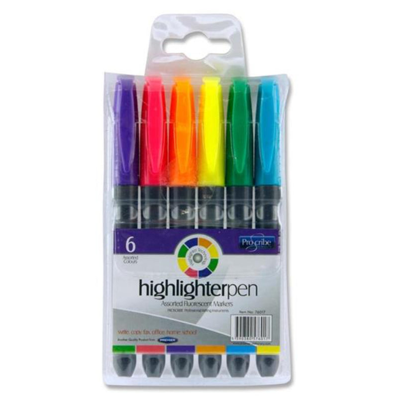 Pro:Scribe Highligher Pens - Pack of 6