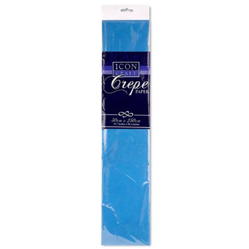 Icon Crepe Paper - 17gsm - 50cm x 250cm - Dark Blue