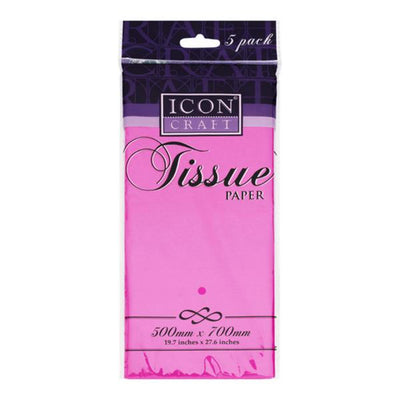 Icon Tissue Paper - 500mm x 700mm - Hot Pink - Pack of 5