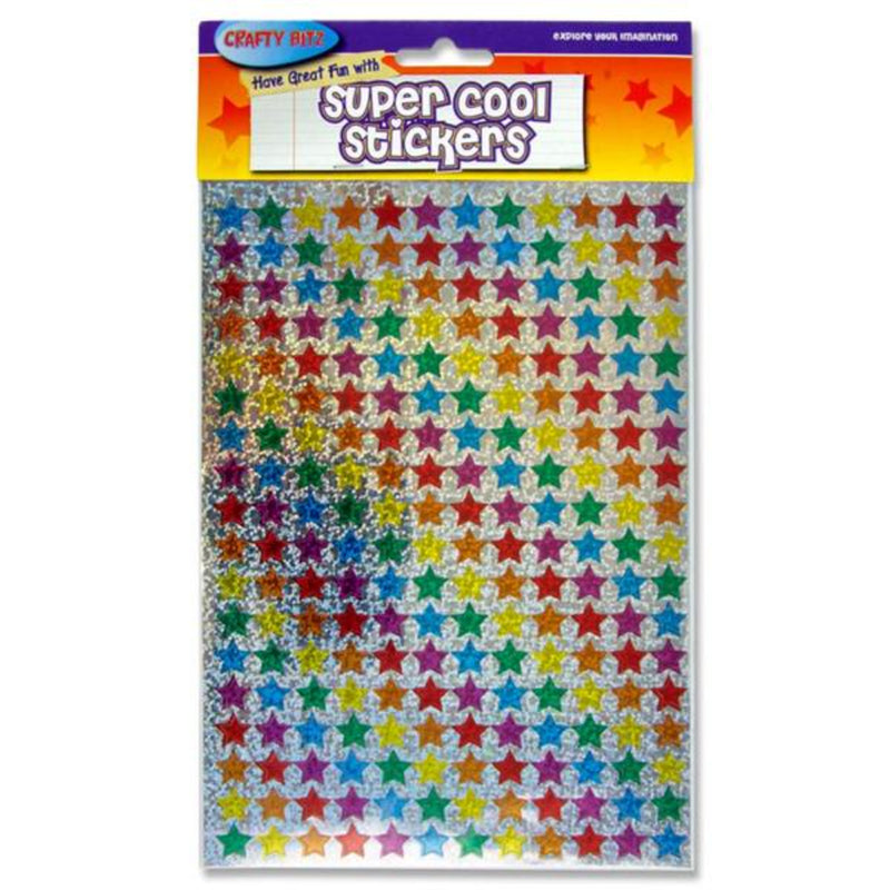 Crafty Bitz Super Cool Holographic Stickers - Small Star