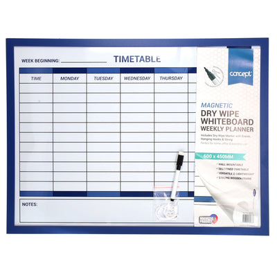 Concept 45x60cm Magnetic Weekly Planner Whiteboard