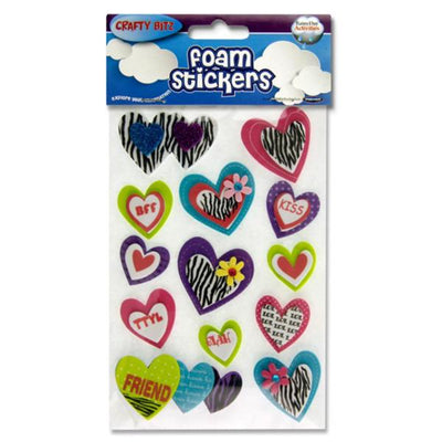 crafty-bitz-3d-foam-stickers-hearts|Stationery Superstore