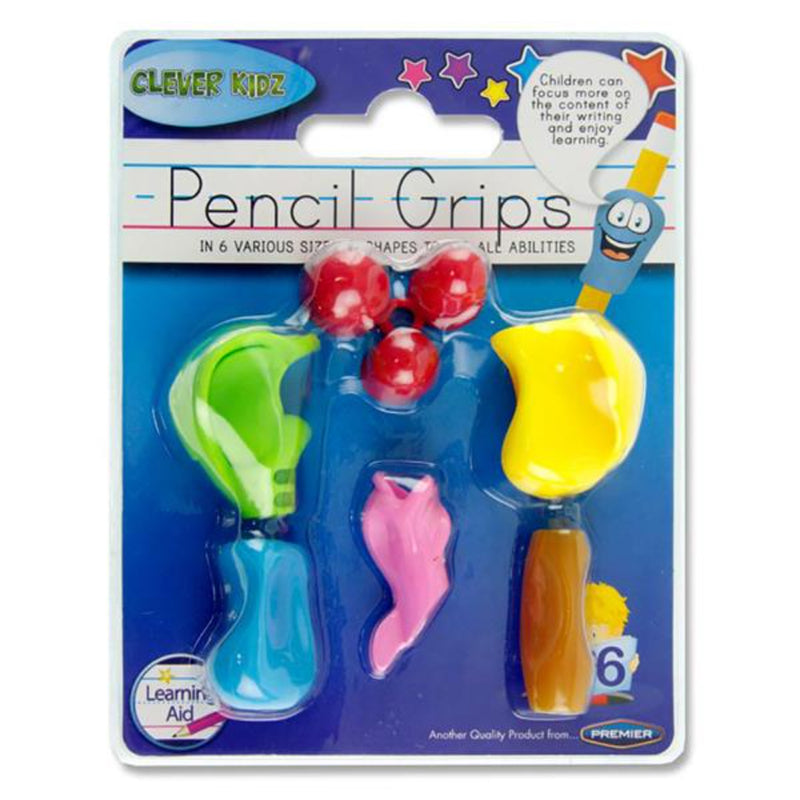 Clever Kidz Pencil Grips - Pack of 6