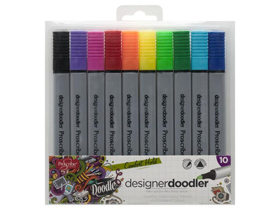 Pro:Scribe Design Doodler Watercolour Markers - Pack of 10