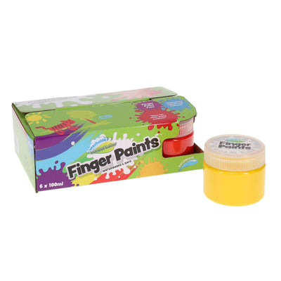World of Colour Finger Paints 100ml - Pack of 6