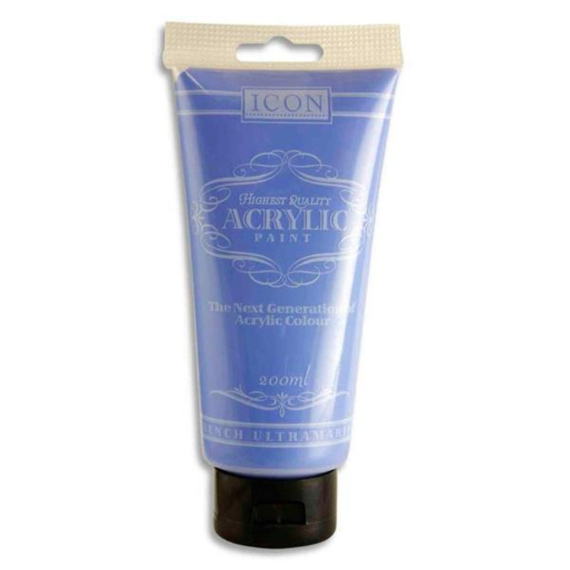 Icon Highest Quality Acrylic Paint - 200 ml - French Ultramarine Blue