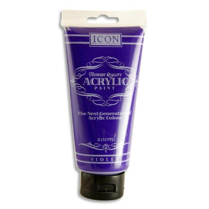 Icon Highest Quality Acrylic Paint - 200 ml - Violet